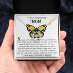 Mom Necklace Gift - To My Amazing Mom - From Son - Beautiful Gift Set Mom Necklace Mother's Day Lucky In Love Necklace