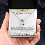 Mommy Necklace, To My Amazing Mommy Gift Necklace, 1st Mother’s Day Present For New Mom From New Born Baby, Sentimental Gift From Baby To Mom, New Mommy Gift Mother's Day Lucky In Love Necklace