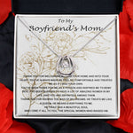 Mom Necklace, Mother-In-Law Necklace, To My Boyfriend's Mom Necklace, Gift For Boyfriend's Mom Mother's Day Necklace Mother's Day Lucky In Love Necklace