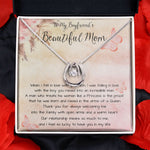 To My Boyfriend's Beautiful Mom Necklace - The Boy You Raised Into An Incredible Man - Necklace Gift For Boyfriend's Mom, Mother's Day Necklace Mother's Day Lucky In Love Necklace