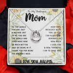 To My Mom - You Are The World Mother's Day Necklace Mother's Day Lucky In Love Necklace