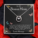 To My Bonus Mom Necklace Love Always Greatest Mother's Day Gift Necklace Mother's Day Lucky In Love Necklace