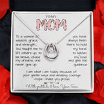 To My Mom Necklace To A Woman Of Wisdom Gift For Mom From Son Mother's Day Lucky In Love Necklace