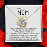 Mom Necklace Gift - To My Mom Necklace - Thank You For Giving Me The Best Things In Life Mother's Day Lucky In Love Necklace