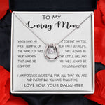 To My Loving Mom - Your Warmth Gve Me Comfort Mother's Day Gift Necklace Form Daughter Mother's Day Lucky In Love Necklace