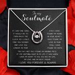 To My Soulmate - You Are My Life, My Love, And My Best Friend Mother's Day Necklace Mother's Day Lucky In Love Necklace