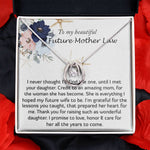 Mother-In-Law Necklace, Necklace Gift For Future Mother-In-Law From Future Son-In-Law, To My Future Mother-In-Law Mother's Day Lucky In Love Necklace
