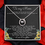 To My Mom Necklace You Are The World Mother Gift Necklace Mother's Day Lucky In Love Necklace