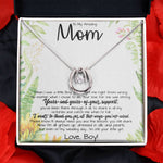 To My Amazing Mom Necklace From Son Little Boy You Taught Me Right Mom Birthday Gift For Her Mother's Day Necklace (1) Mother's Day Lucky In Love Necklace