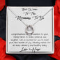 Daughter Necklace - Best Wishes To The Mommy To Be - Love & Hugs Mother's Day Lucky In Love Necklace