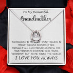 Mom Necklace - To My Beautiful Grandmother - I Love You Always Mother's Day Lucky In Love Necklace