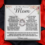 To my Amazing Mom Gift From Son Mother's Day Necklace Mother's Day Lucky In Love Necklace