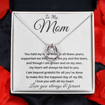 Mom Necklace - To My Mom - Love You Always And Forever Mother's Day Lucky In Love Necklace