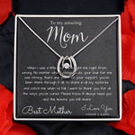 To My Mom Necklace, To My Beautiful Mom Necklace, Mother's Day Gift For Mom From Son, Thank You Mom Mother's Day Lucky In Love Necklace