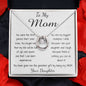 Mom Necklace - To Mom Necklace, Gorgeous Necklace for Mom from Daughter Mother's Day Lucky In Love Necklace