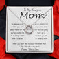 Mom Necklace - To Mom Necklace, Gift for Mom from Son Mother's Day Lucky In Love Necklace