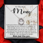 Mom Necklace, Best Mother's Day Gift - To My Mom Best Necklace Mother's Day Lucky In Love Necklace