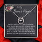 To My Bonus Mom Necklace, Thank You For Everything Mother's Day Gift For Mom Mother's Day Lucky In Love Necklace