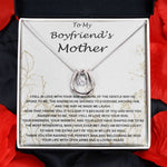 Mom Necklace, Mother-In-Law Necklace, To My Boyfriend's Mom Gift Necklace, Gift For Boyfriend's Mom Birthday Necklace Mother's Day Lucky In Love Necklace