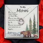 Mom Necklace, To My Mom I Love You To The Moon and Back Necklace, Gift For Mom Birthday Necklace Mother's Day Lucky In Love Necklace