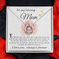 Mom Necklace Gift, To My Loving Mom Necklace, You Held Me When Times were Tough, You are My Rock Mother's Day Lucky In Love Necklace