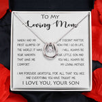 To My Loving Mom - Your Warmth Gve Me Comfort Mother's Day Gift Necklace Form Son Mother's Day Lucky In Love Necklace