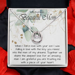 Boyfriend’s Mom Necklace, Gift For Boyfriend’s Mom, To My Boyfriends Mom Necklace Mother's Day Lucky In Love Necklace