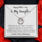 Mom Necklace - Happy Mother's Day To My Daughter - Love You Always Mother's Day Lucky In Love Necklace