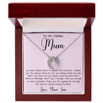 Gift For Mom From Son To My Caring Mum Necklace, Gift For Mother's Day Jewelry Mother's Day Lucky In Love Necklace