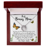 Stepmom Necklace, To My Bonus Mom Gift Neckalce, Thank For You Loving Me As Your Own Mother's Day Lucky In Love Necklace