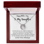 Mom Necklace - Happy Mother's Day To My Daughter - Love You Always Mother's Day Lucky In Love Necklace