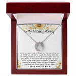 Mommy Necklace, To My Amazing Mommy Gift Necklace, 1st Mother’s Day Present For New Mom From New Born Baby, Sentimental Gift From Baby To Mom, New Mommy Gift Mother's Day Lucky In Love Necklace
