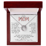 To My Mom Necklace To A Woman Of Wisdom Gift For Mom From Son Mother's Day Lucky In Love Necklace