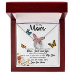 To My Mom Necklace, I'll Be By Your Side, To My Mom Gift Necklace Mother's Day Lucky In Love Necklace