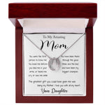 Mom Necklace - Gorgeous Necklace and Message Card for your Mom from Daughter Mother's Day Lucky In Love Necklace