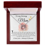 Mom Necklace Gift, To My Loving Mom Necklace, You Held Me When Times were Tough, You are My Rock Mother's Day Lucky In Love Necklace