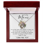 To My Mom - I Love You Mom, Mother's Day Necklace Mother's Day Lucky In Love Necklace