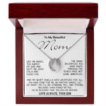 To My Beautiful Mom - I'm So Blessed That You Are My Mother - Love Your Son, Mother's Day Necklace Mother's Day Lucky In Love Necklace