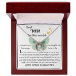 Mom Necklace Gift - Daughter Gift To Best Mom, You Gave Me The Wings To Fly Mom Necklace Mother's Day Lucky In Love Necklace