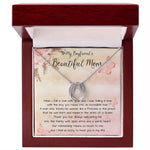 To My Boyfriend's Beautiful Mom Necklace - The Boy You Raised Into An Incredible Man - Necklace Gift For Boyfriend's Mom, Mother's Day Necklace Mother's Day Lucky In Love Necklace