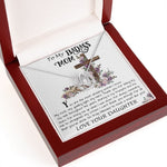 Mom Necklace Gift, To My Badass Mom Necklace, Funny Gift For Mom On Mother's Day Necklace Mother's Day Lucky In Love Necklace