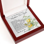 Mother-In-Law Necklace, Thank You To Mother-In-Law Necklace Gift Mother's Day Lucky In Love Necklace
