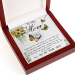 Mom Necklace, To My Mom Gift Necklace, Mother's Day Cute Gift For Mom, Mother Daughter Necklace Mother's Day Lucky In Love Necklace