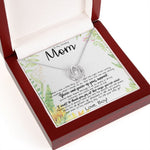 To My Amazing Mom Necklace From Son Little Boy You Taught Me Right Mom Birthday Gift For Her Mother's Day Necklace (1) Mother's Day Lucky In Love Necklace