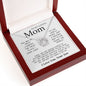 To My Loving Mom Necklace You're The World Necklace Gift For Mom From Son Mother's Day Lucky In Love Necklace