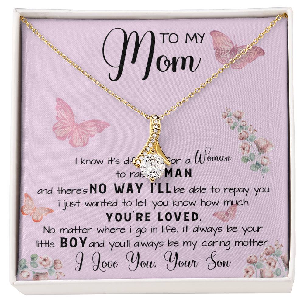 To My Mom Necklace Gift From Son Mother's Day Necklace  Alluring Beautiful Necklace