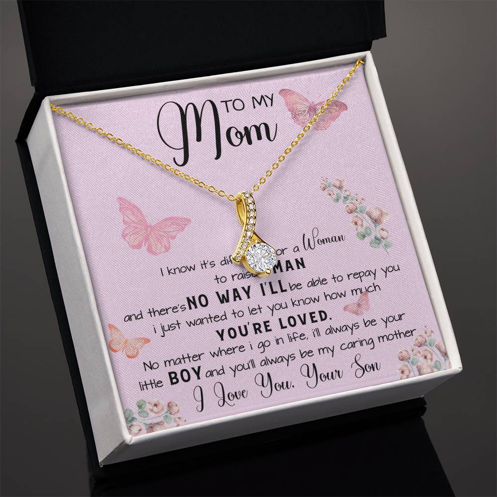 To My Mom Necklace Gift From Son Mother's Day Necklace  Alluring Beautiful Necklace