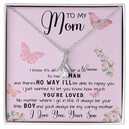 To My Mom Necklace Gift From Son Mother's Day Necklace  Alluring Beautiful Necklace