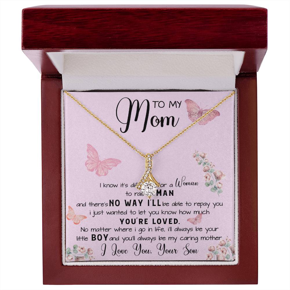 To My Mom Necklace Gift From Son Mother's Day Necklace  Alluring Beautiful Necklace