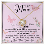 To My Mom Necklace Gift From Son Mother's Day Love Knot Necklace